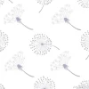 Tapeta: Floral seamless pattern with dandelions, flying dandelion seeds