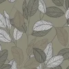 Tapeta: Foliage seamless pattern, eucalyptus leaves line art ink drawing