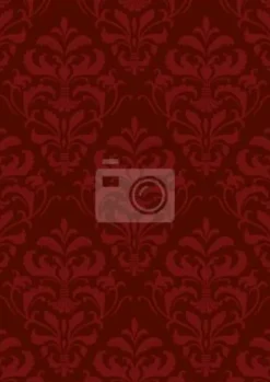 Tapeta: Francuski wzór barokowy w czerwieni