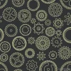 Tapeta: Gear cogwheels dark background. vector seamless pattern