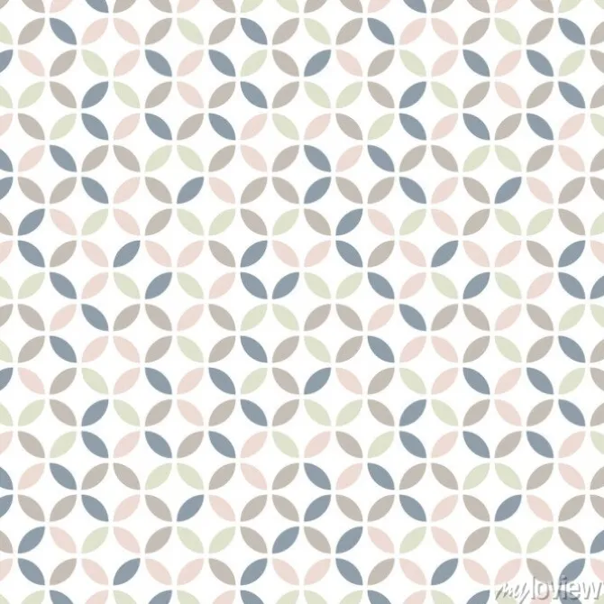 Tapeta: Geometric seamless pattern in pastel colors. mid century design.