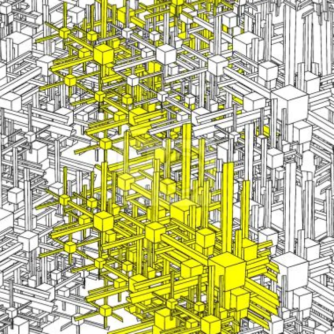 Tapeta: Geometryczna metropolia