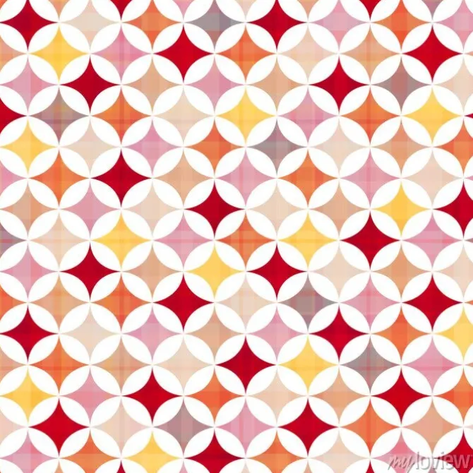 Tapeta: Geometryczne figury tworzące wzór vintage