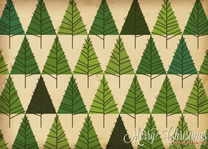 Tapeta: Geometryczny deseń w trójkątne drzewa