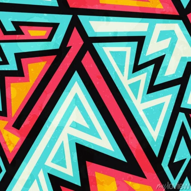 Tapeta: Graffiti geometryczne wzorek bez szwu