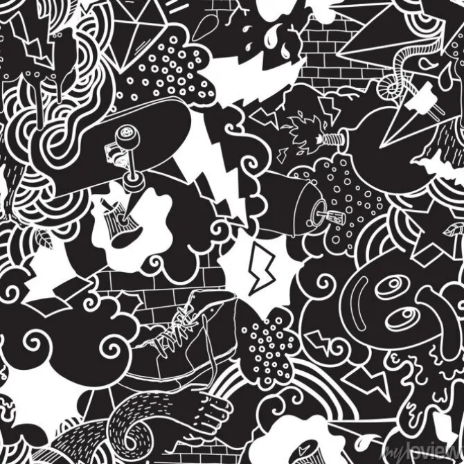 Tapeta: Graffiti kolorowe bez szwu wzór