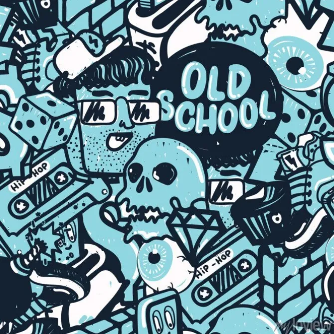 Tapeta: Graffiti seamless pattern