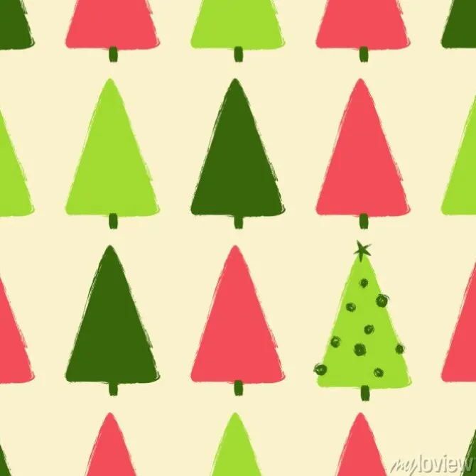 Tapeta: Grunge kolorowy lasowy bezszwowy wzór.