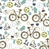Tapeta: Hipster sportowy rower bez szwu wzór