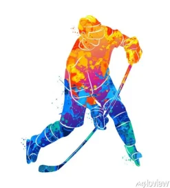 Tapeta: Hokeista z plam farby