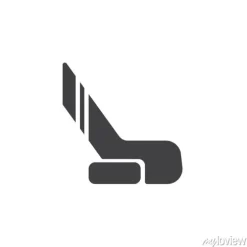 Tapeta: Hokejowy kij i puck ikona wektor, wypełniający mieszkanie znak,