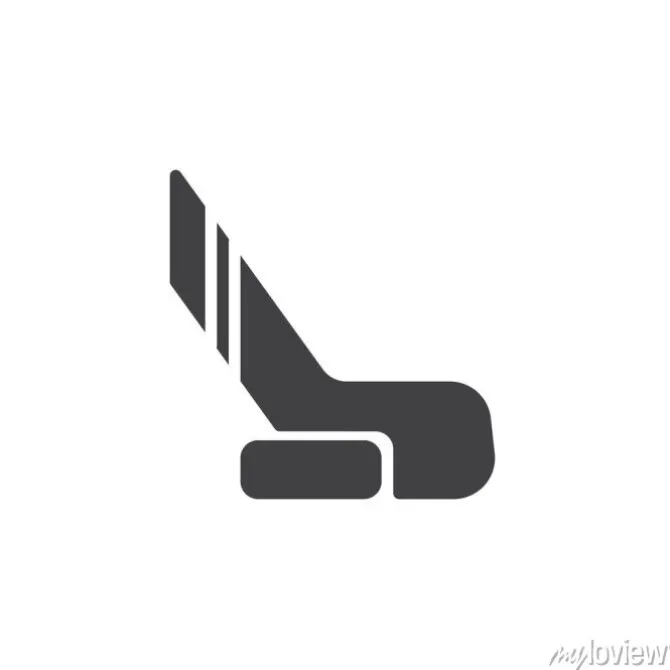 Tapeta: Hokejowy kij i puck ikona wektor, wypełniający mieszkanie znak,