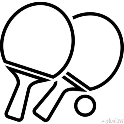 Tapeta: Ikona ping pong na białym tle