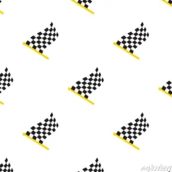 Tapeta: Ilustracji wektorowych. bez szwu deseń z flagami wyścigowe w