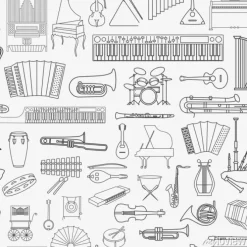 Tapeta: Instrumenty muzyczne szwu