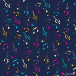 Tapeta: Jasny muzyczny wzór bez szwu