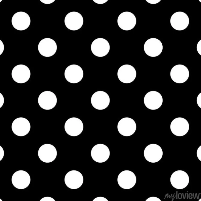 Tapeta: Jednolite grochy czerni i bieli