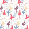 Tapeta: Jednolite wektora wzór z sylwetk? tancerka ballerinas. balet