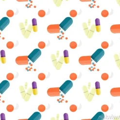 Tapeta: Jednolite wzór leki medyczne, pigułki, kapsułki