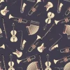 Tapeta: Jednolite wzór z różnych instrumentów muzycznych.