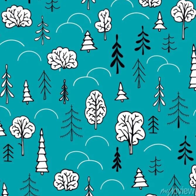 Tapeta: Jednolite wzór zimowy las