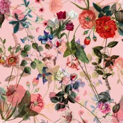 Tapeta: Jesienna kompozycja z kwiatów w stylu akwarelowym