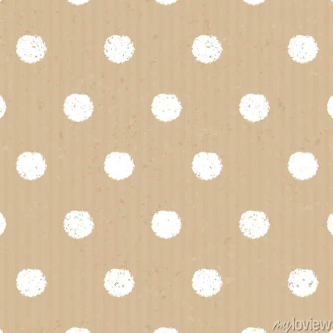 Tapeta: Kartonowe papierowe bezszwowe tło polka dots