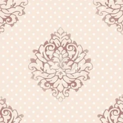 Tapeta: Klasyczny ornament na kropkowanym tle