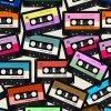 Tapeta: Kolorowe kasety magnetofonowe