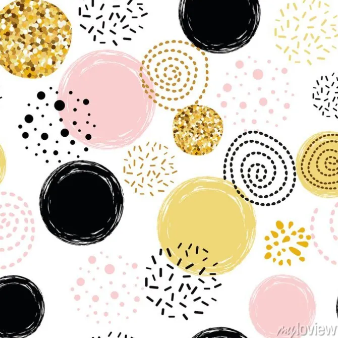 Tapeta: Kolorowe kropki i kreski