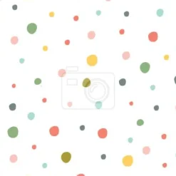 Tapeta: Kolorowe kropki na białym tle