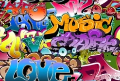 Tapeta: Kolorowe napisy w stylu graffiti