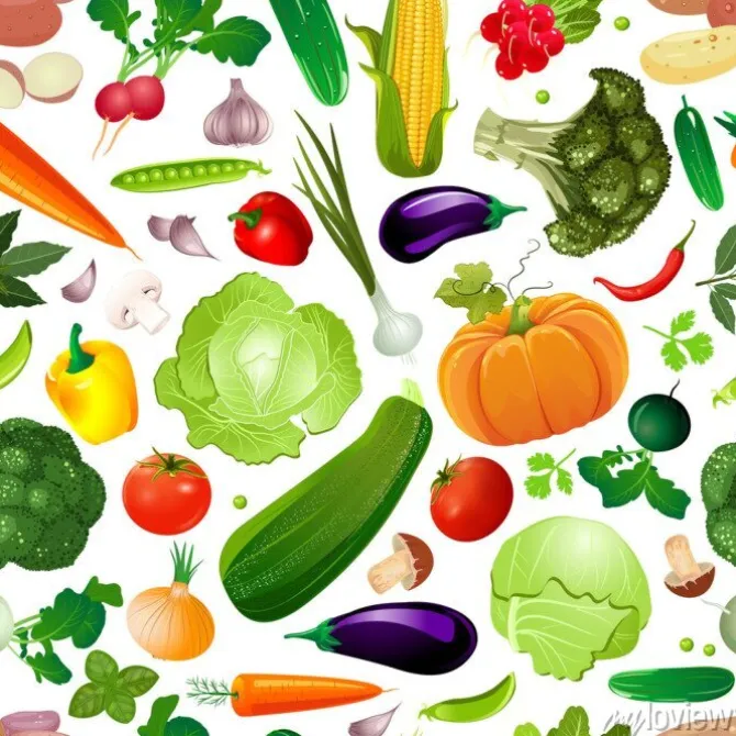 Tapeta: Kolorowy warzywny wzór