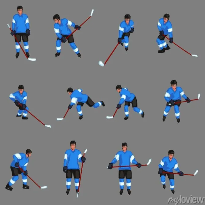 Tapeta: Kolorowy zestaw hokeja