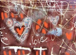 Tapeta: Koncepcja serce grunge. ręcznie rysowane. streszczenie rocznika