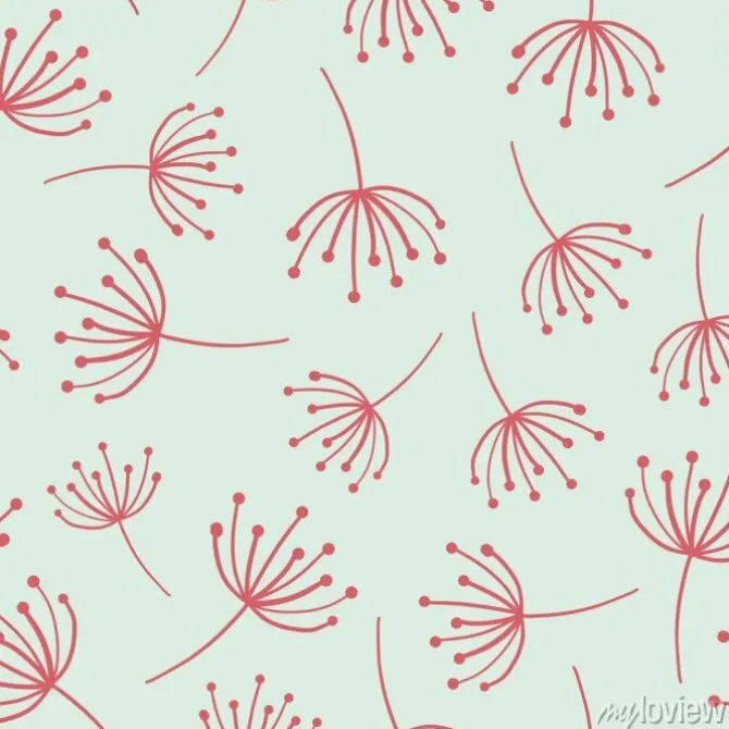 Tapeta: Kwiatowy bezszwowe tło wektor. streszczenie czerwone kwiaty.