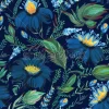 Tapeta: Kwiaty w odcieniach niebieskiego w stylu ukraińskim