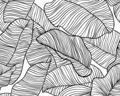 Tapeta: Liście malowane liniami