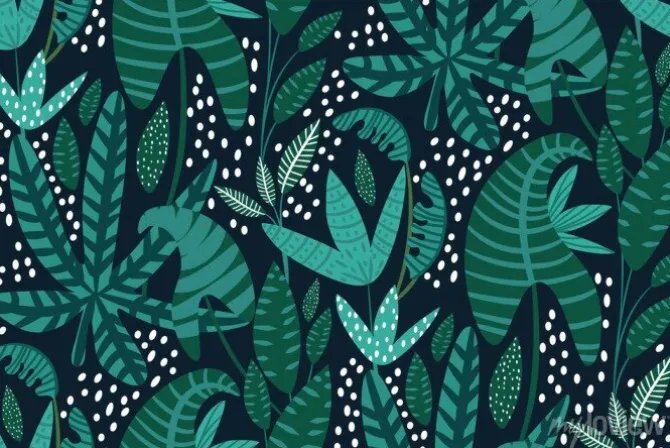 Tapeta: Liście w skandynawskim stylu