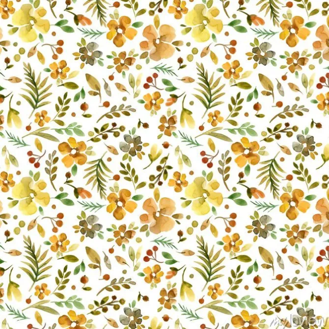 Tapeta: Śliczny kwiecisty bezszwowy wzór. tło millefleur. elegancka modna