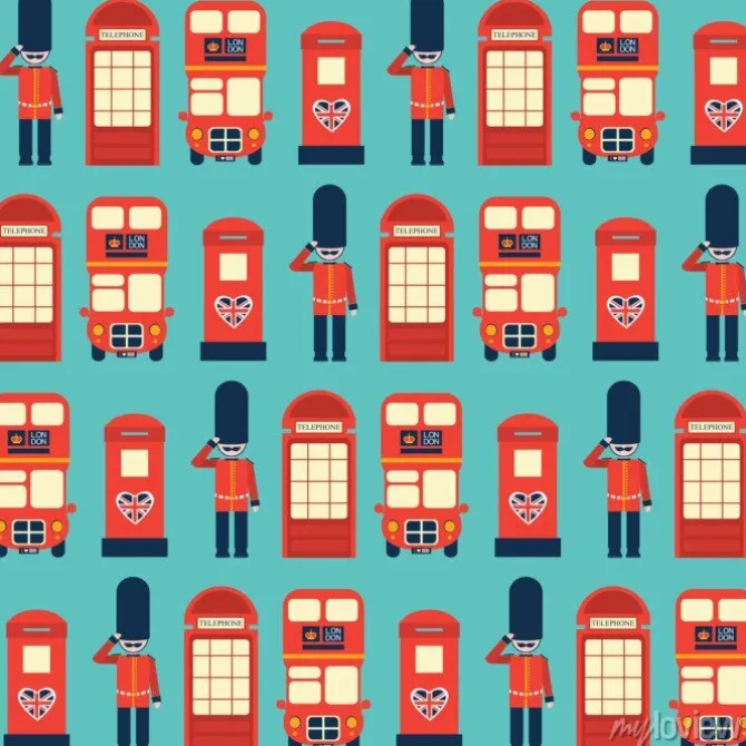 Tapeta: London wektora bez szwu deseń