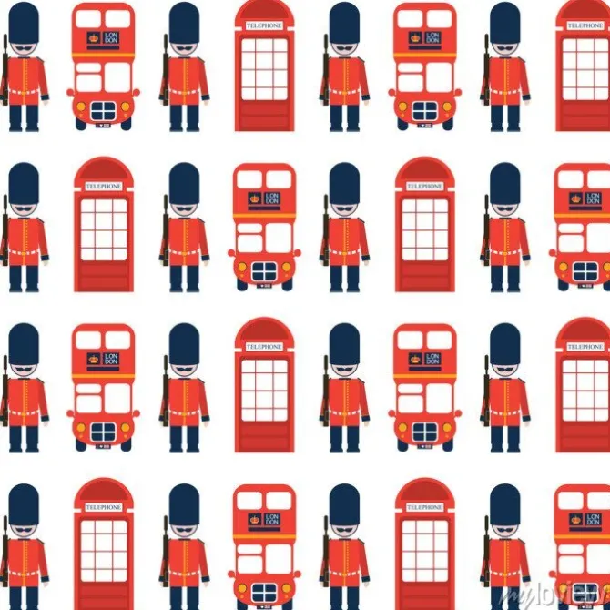 Tapeta: London wektora bez szwu deseń