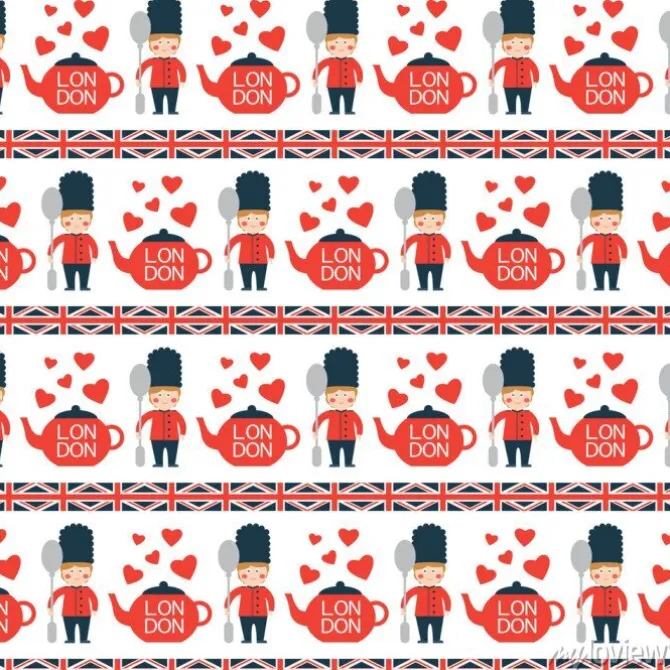 Tapeta: Londyn bezszwowe tło wektor