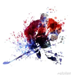 Tapeta: Malarskie przedstawienie hokeisty