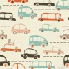 Tapeta: Mapa bez szwu cartoon samochodów i ruchu
