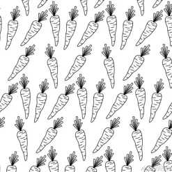 Tapeta: Marchewka wzór w monochromatycznej sylwetce na białej tło wektoru
