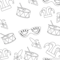 Tapeta: Maska ​​bębna arlekin kapelusz fleur de lis karnawał akcesorium