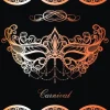 Tapeta: Maska karnawałowa. piękny projekt w złocie