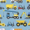 Tapeta: Maszyny budowlane bez szwu deseniu z ciężarówkami płaski żółty