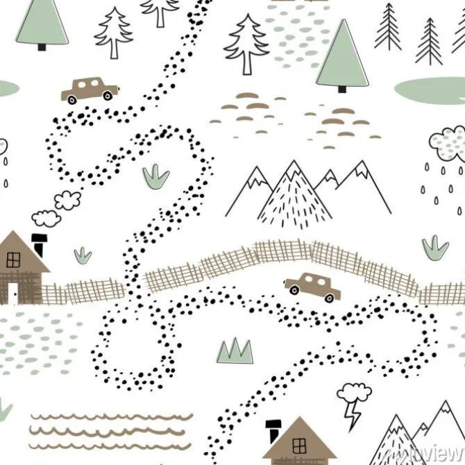 Tapeta: Miasteczko w stylu skandynawskim